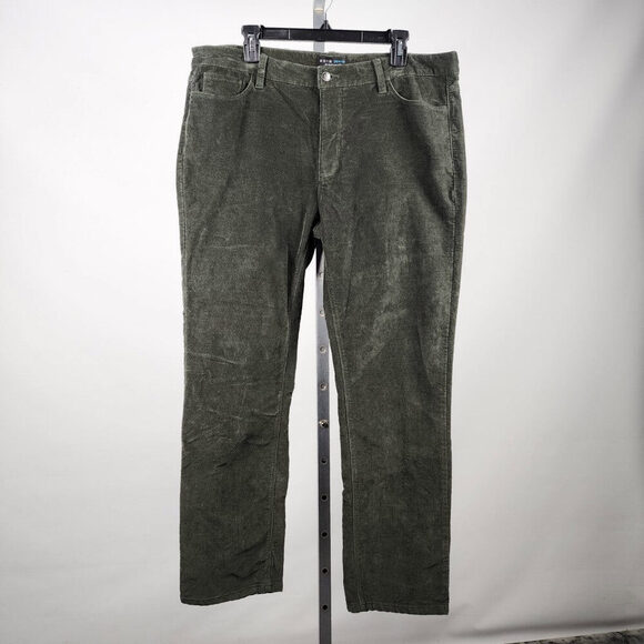 2016 Parasuco Brown Cotton Corduroy Straight Leg Pants Size 16 - Picture 1 of 8